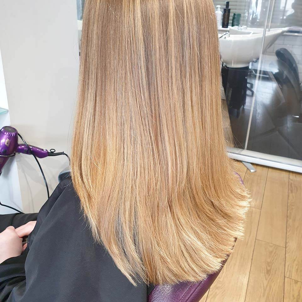 An image of a client's styled hair.