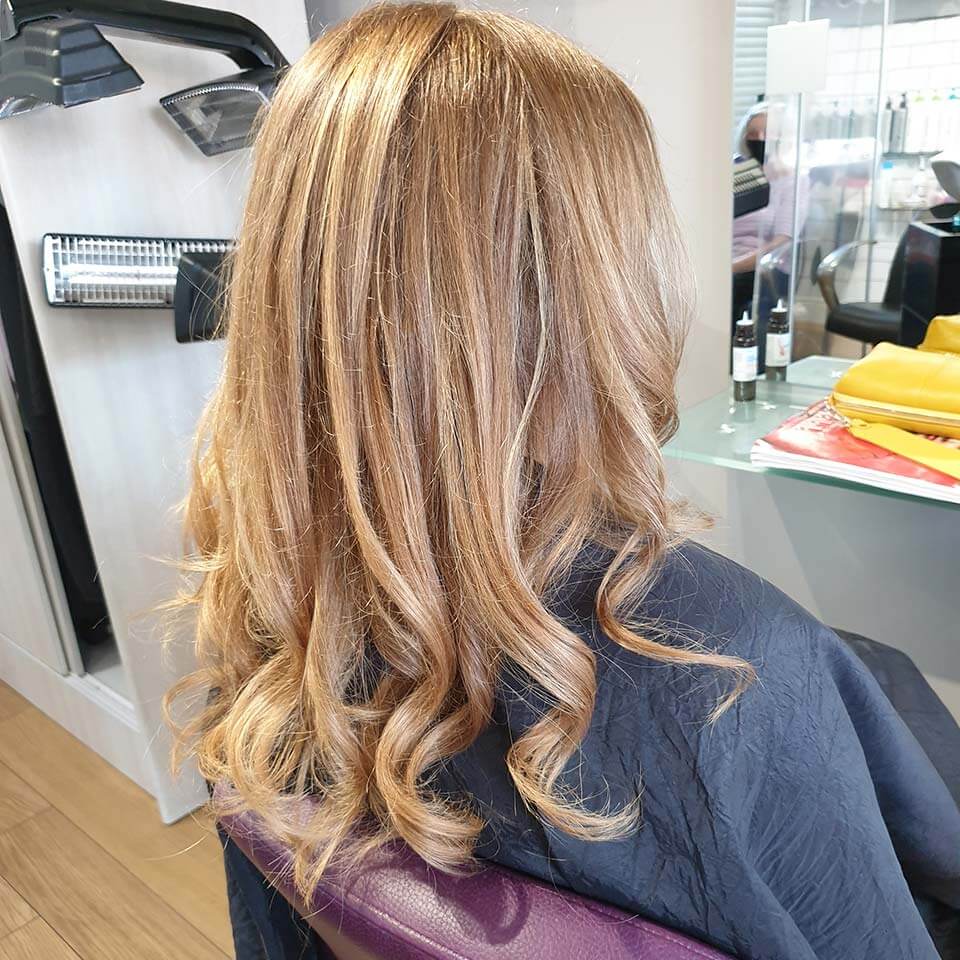 An image of a client's styled hair.