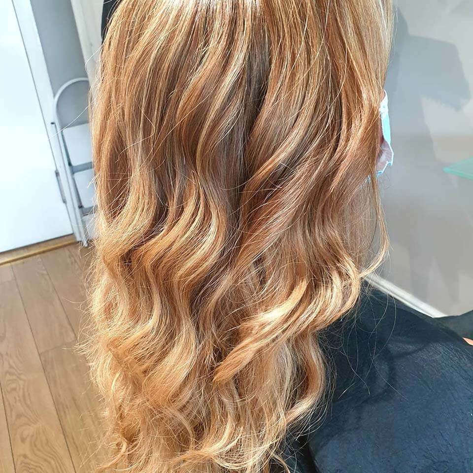 An image of a client's styled hair.