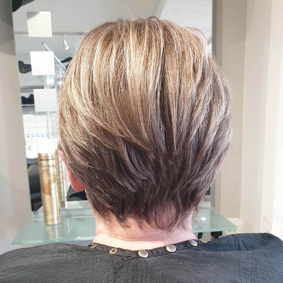 An image of a client's styled hair.