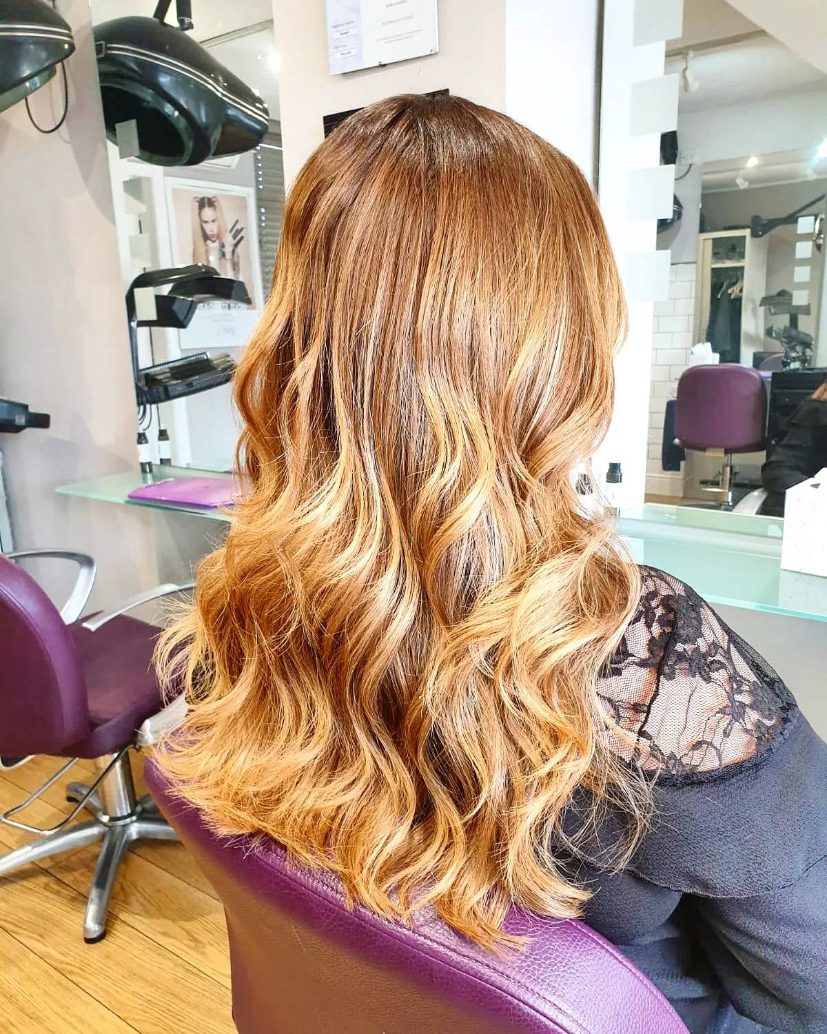 An image of a client's styled hair.