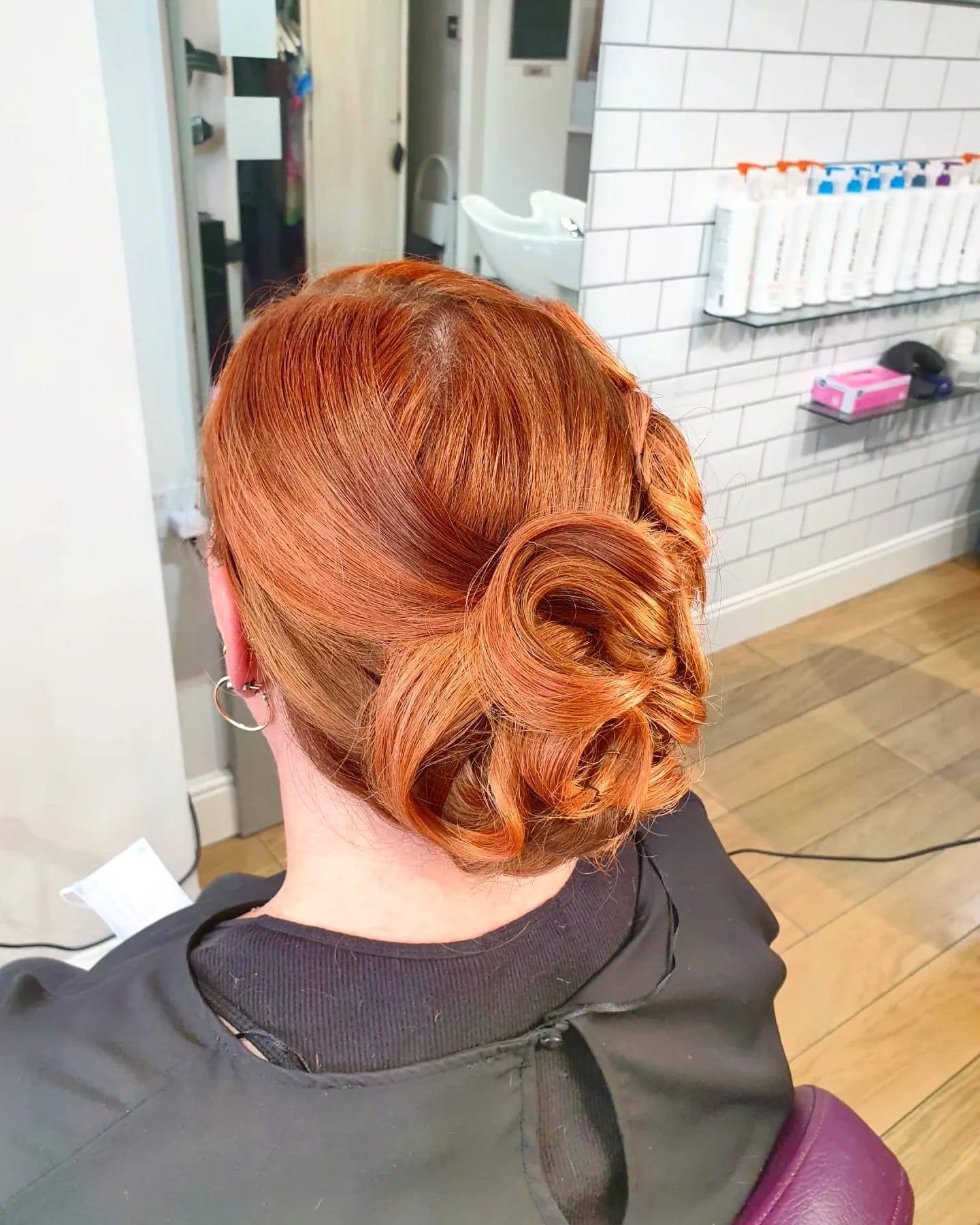 An image of a client's styled hair.
