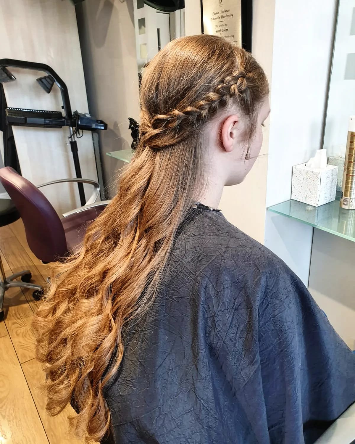 An image of a client's styled hair.